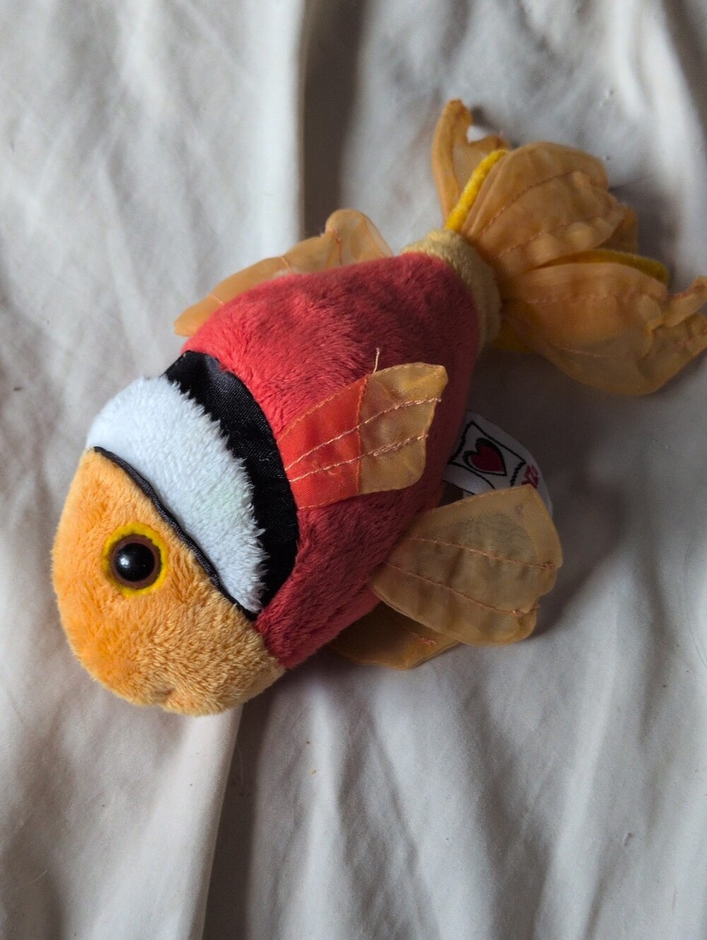 Webkinz HS516 Lil Kinz Tomato Clownfish Plush Stuffed Animal Y2K NO CODE